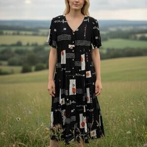 Vintage Paco Rabanne Paris Designer Midi Dress